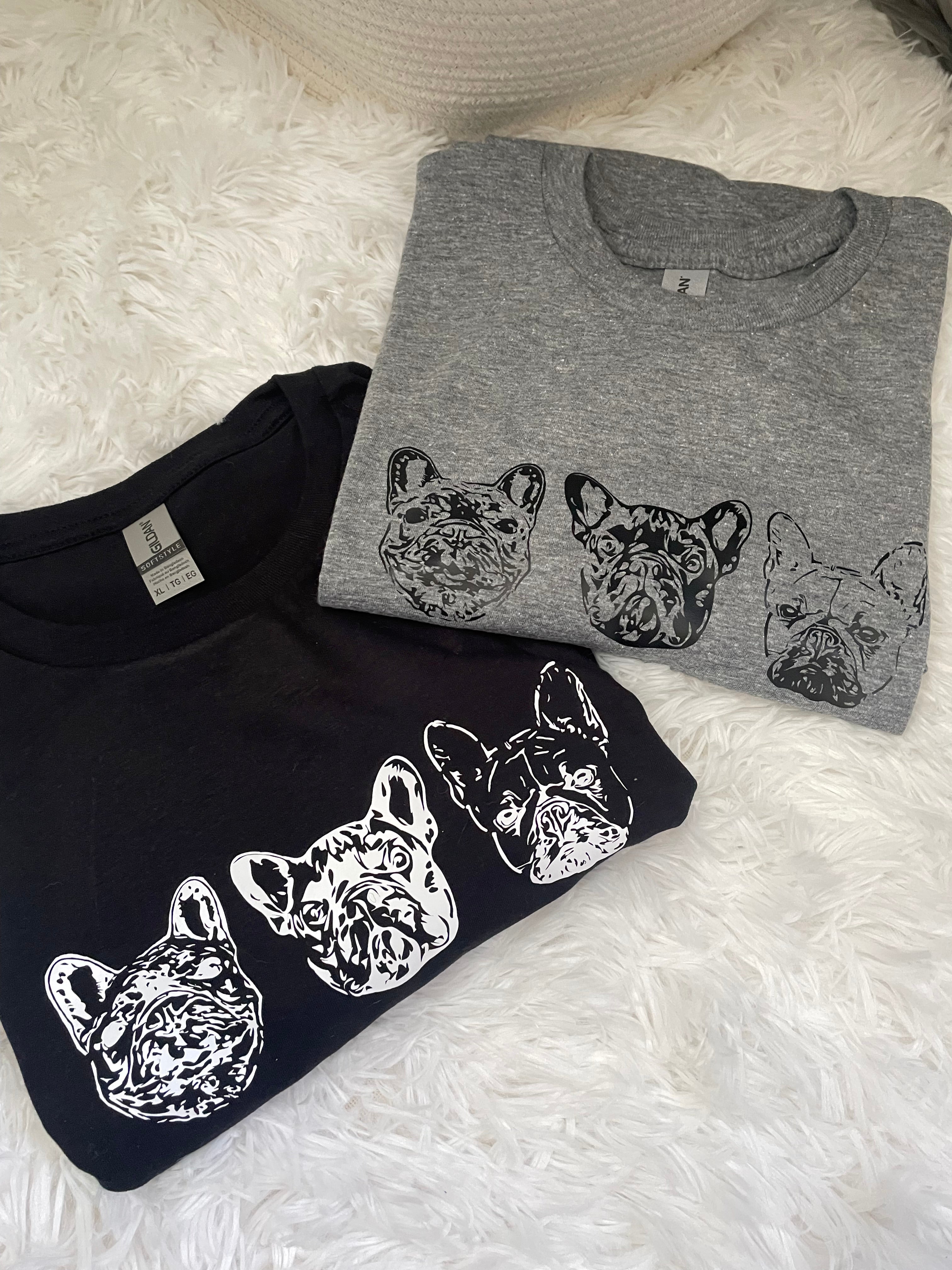 3 Dog Faces Tshirt