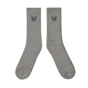 Frenchie Embroidered socks