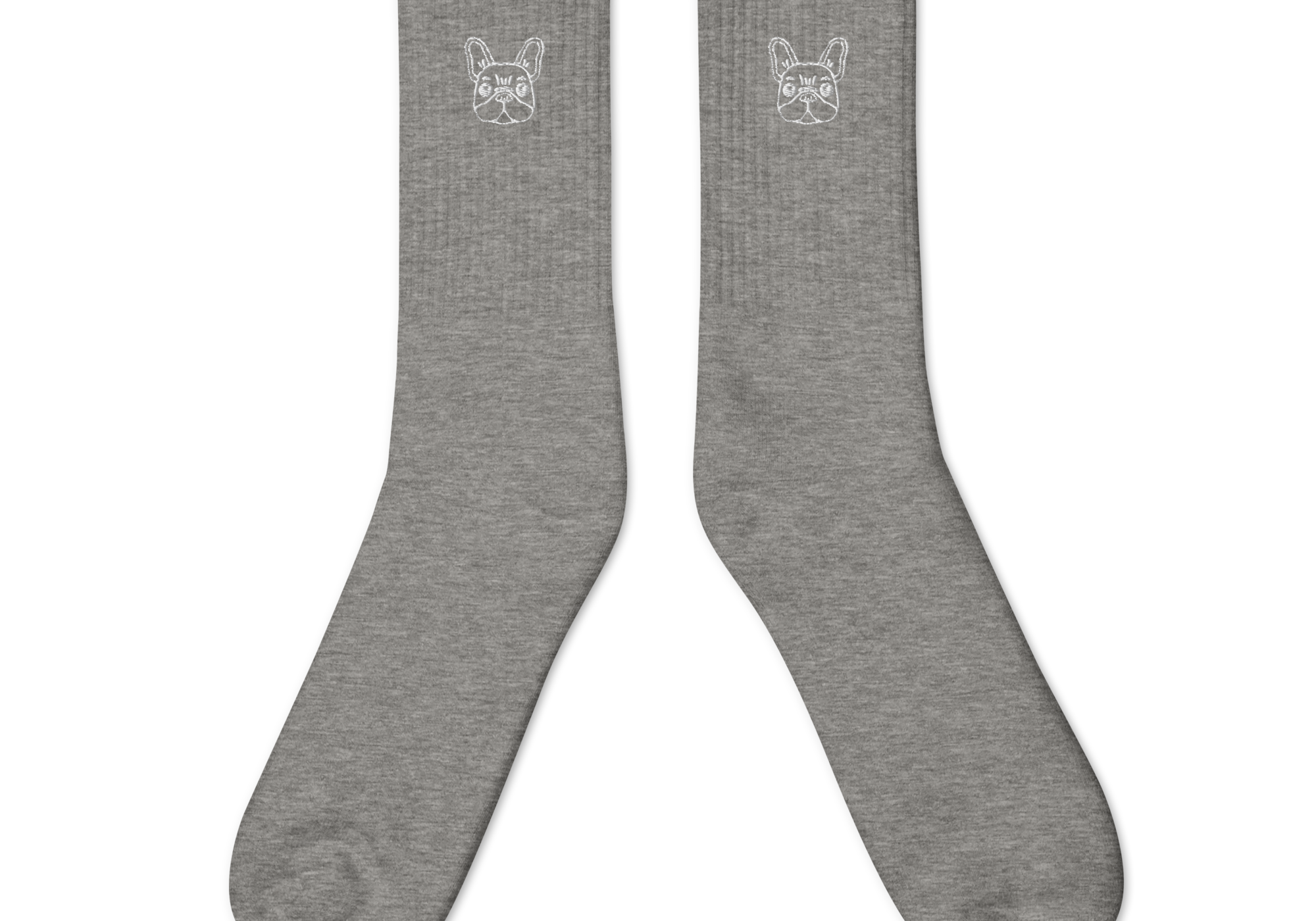 Frenchie Embroidered socks