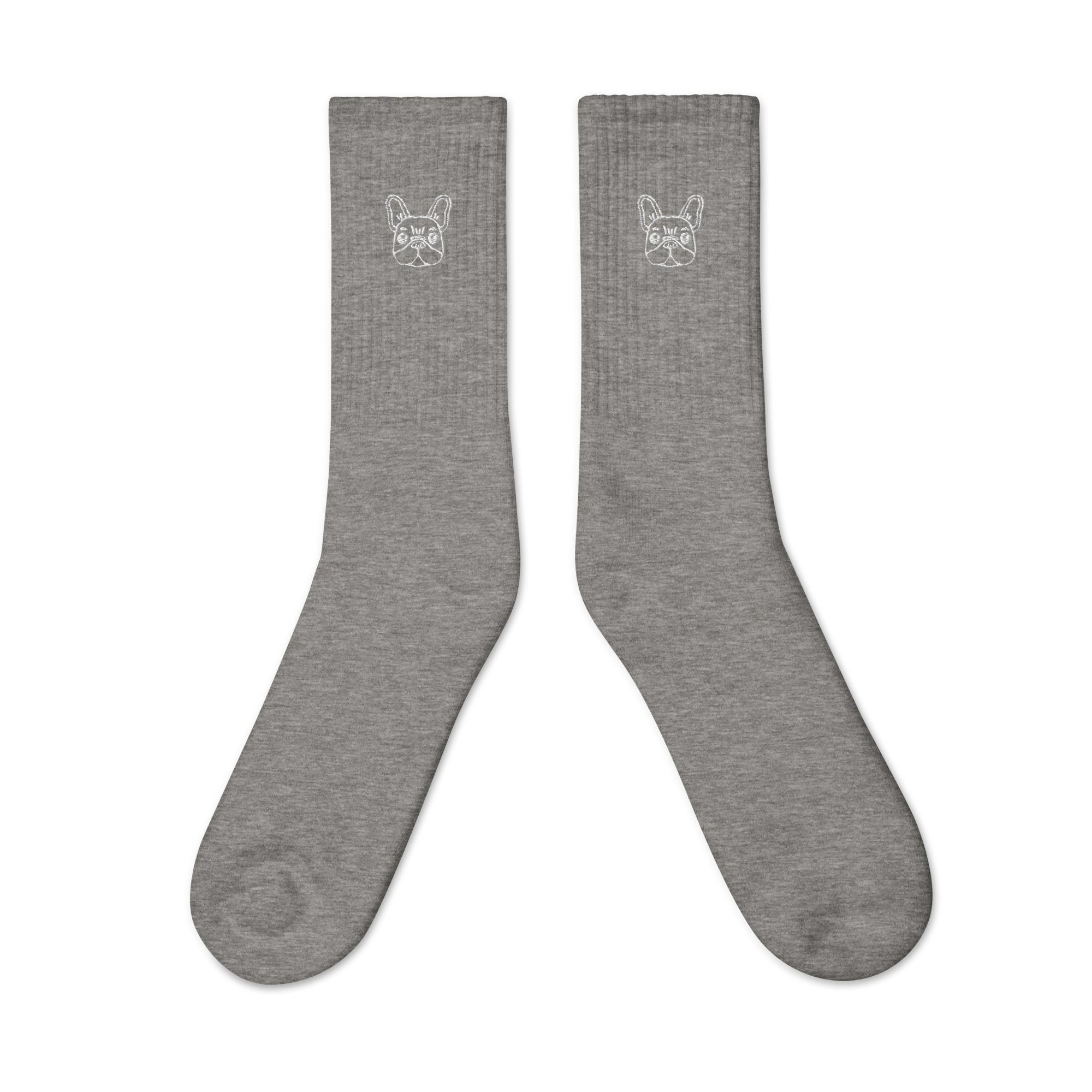 Frenchie Embroidered socks