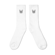 Frenchie Embroidered socks