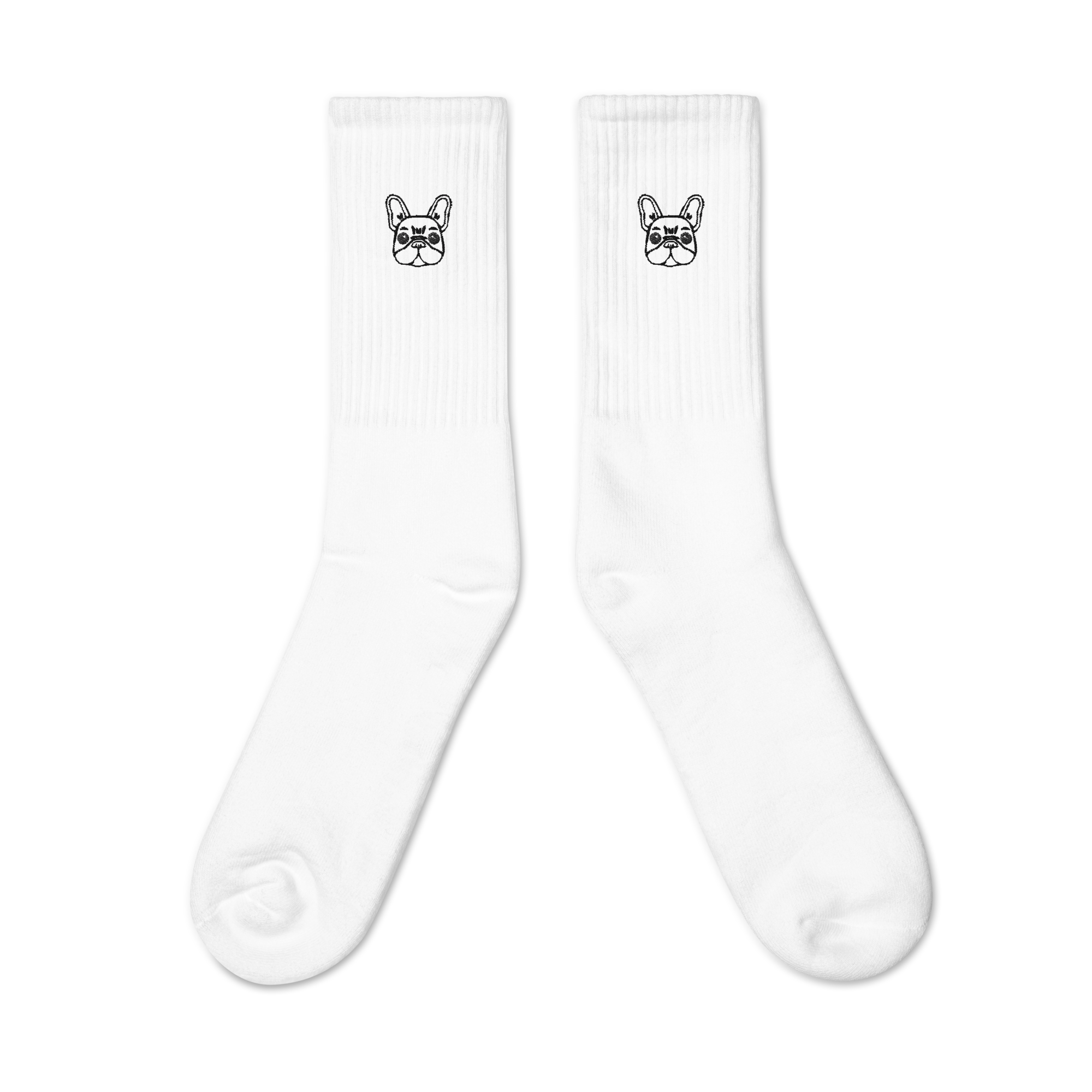 Frenchie Embroidered socks